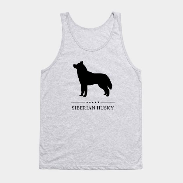 Siberian Husky Black Silhouette Tank Top by millersye